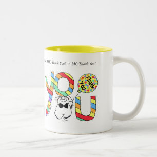 "Ein GROSSES danken Ihnen! "Tasse Zweifarbige Tasse