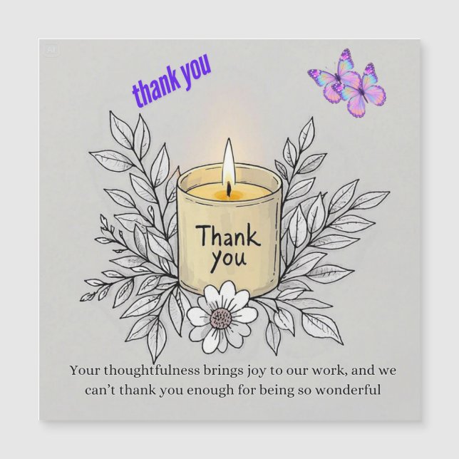 Ein großes Dankeschön Magnetkarte (Vorderseite)