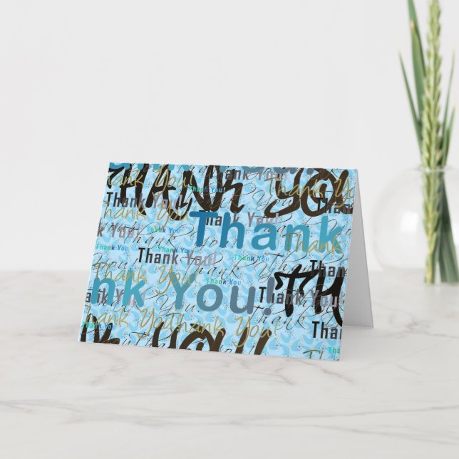 Ein großes großes DANKEN IHNEN Dankeskarte (Vorderseite)