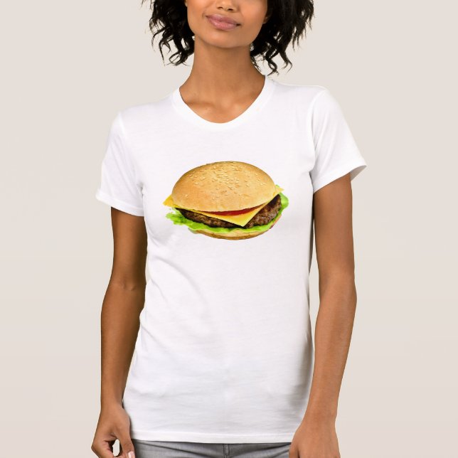 Ein großes Juicy-Cheeseburger-Foto T-Shirt (Vorderseite)