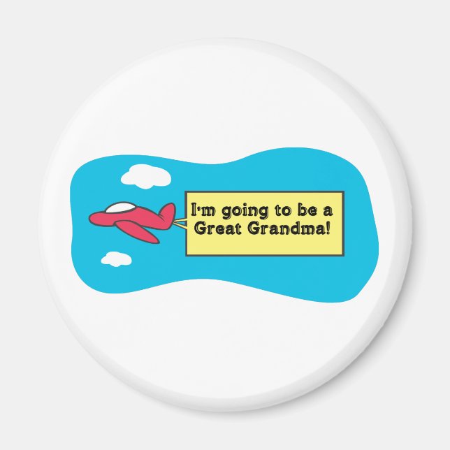 Ein großes Oma werden! Magnet (Vorne)
