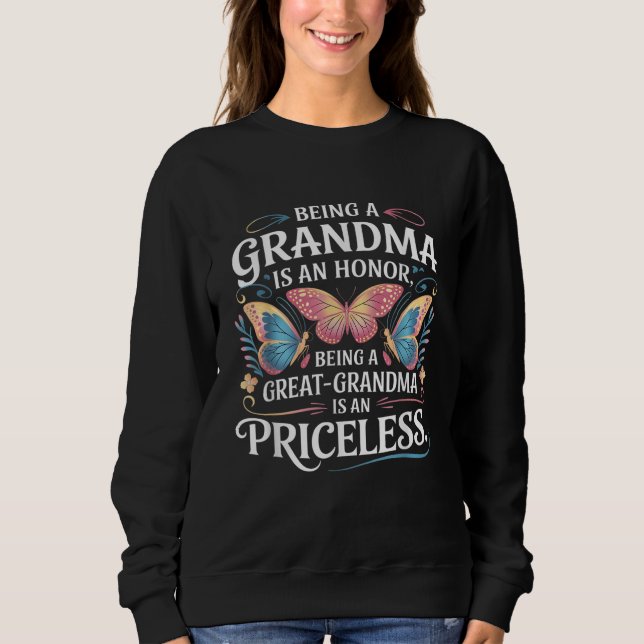 Ein großes Oma zu sein ist unbezahlbar Sweatshirt (Vorderseite)