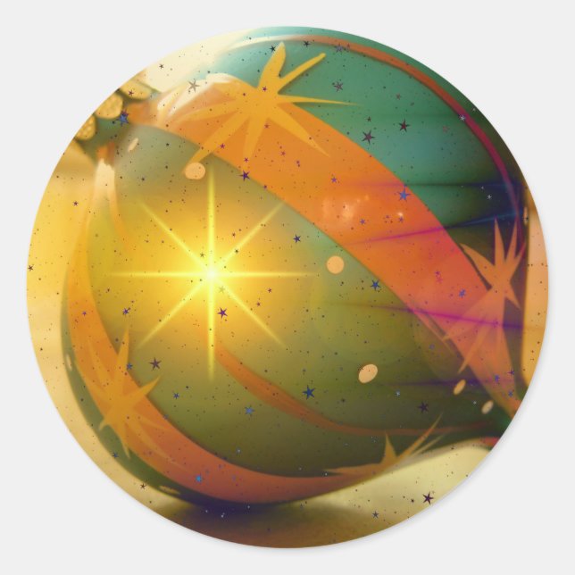 Ein großes, schlichtes Weihnachtsgeschenk Runder Aufkleber (Vorderseite)