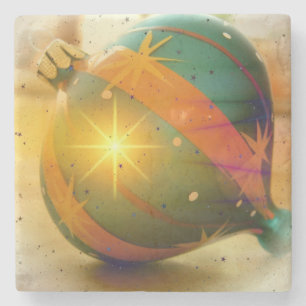 Ein großes, schlichtes Weihnachtsgeschenk Steinuntersetzer