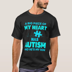 Ein großes Stück Herz hat Autismus Cool Autism Elt T-Shirt
