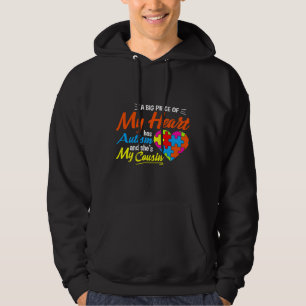 Ein großes Stück meines Herzens hat Autismus Hoodie