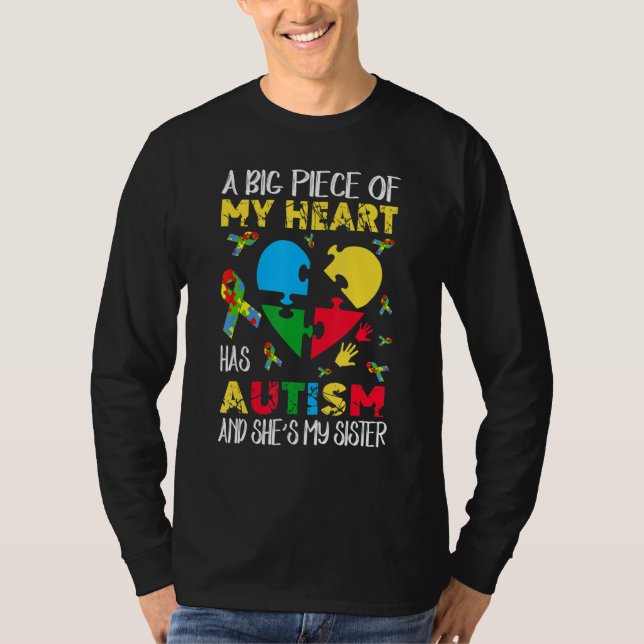 Ein großes Stück meines Herzens hat Autismus. Sie  T-Shirt (Vorderseite)