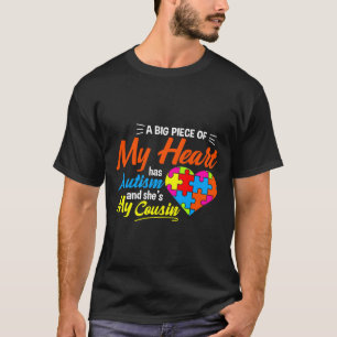 Ein großes Stück meines Herzens hat Autismus T-Shirt