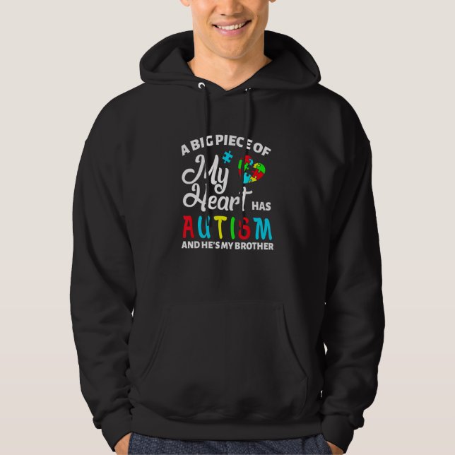 Ein großes Stück meines Herzens hat Autismus und e Hoodie (Vorderseite)