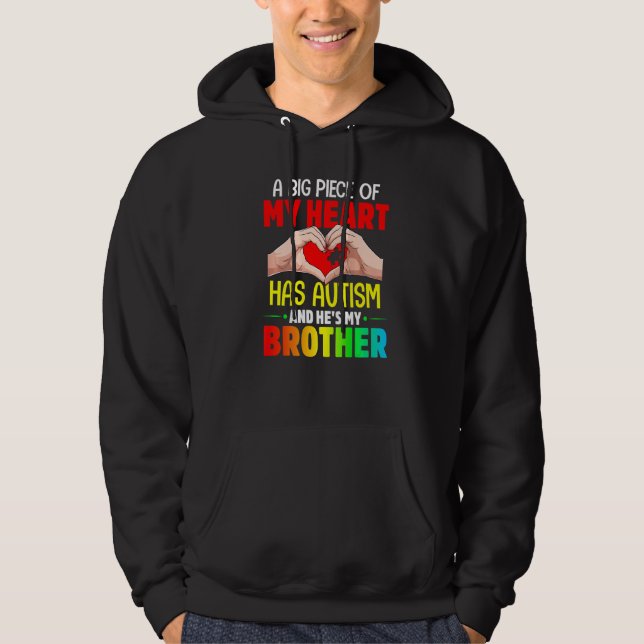 Ein großes Stück meines Herzens hat Autismus und e Hoodie (Vorderseite)