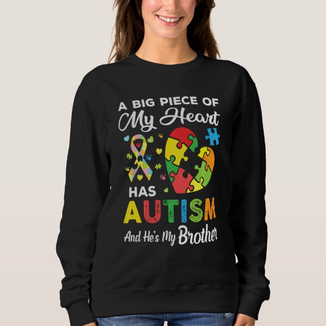 Ein großes Stück meines Herzens hat Autismus und e Sweatshirt (Vorderseite)