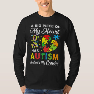Ein großes Stück meines Herzens hat Autismus und e T-Shirt