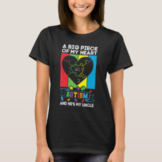 Ein großes Stück meines Herzens hat Autismus und e T-Shirt
