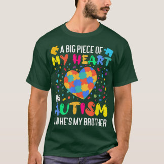 Ein großes Stück meines Herzens hat Autismus und e T-Shirt