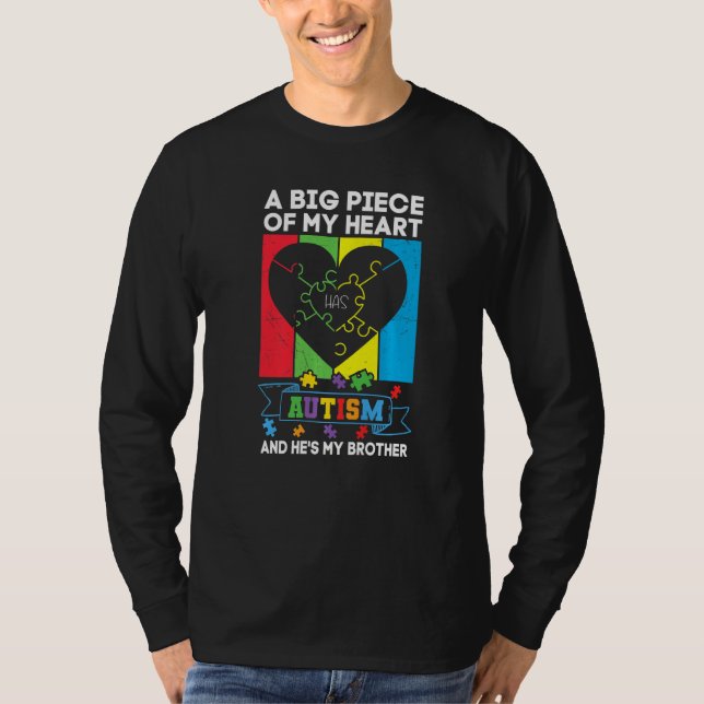 Ein großes Stück meines Herzens hat Autismus und e T-Shirt (Vorderseite)