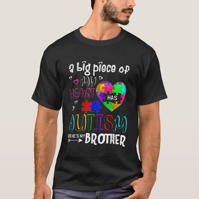 Ein großes Stück meines Herzens hat Autismus und s T-Shirt (Vorderseite)