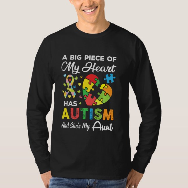 Ein großes Stück meines Herzens hat Autismus und s T-Shirt (Vorderseite)