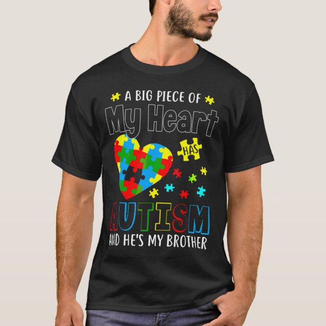 Ein großes Stück meines Herzens hat Autismus und s T-Shirt (Vorderseite)