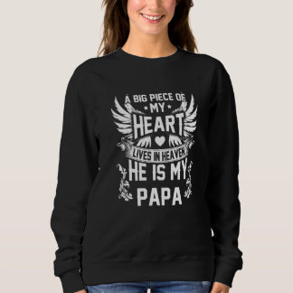 Ein großes Stück meines Herzens lebt im Himmel, er Sweatshirt