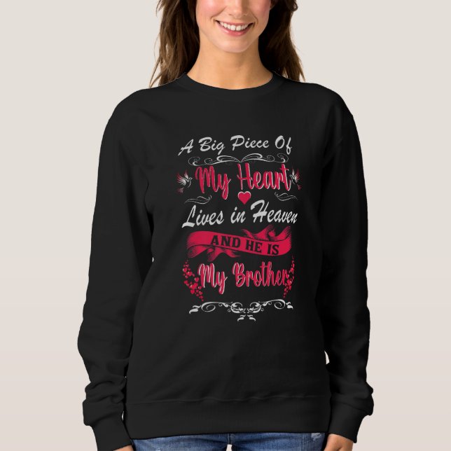Ein großes Stück meines Herzens lebt im Himmel, er Sweatshirt (Vorderseite)