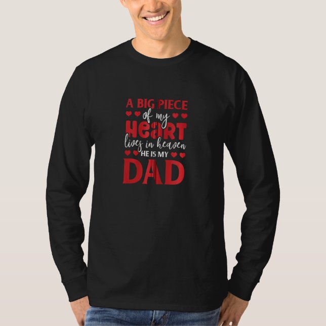 Ein großes Stück meines Herzens lebt im Himmel, er T-Shirt (Vorderseite)