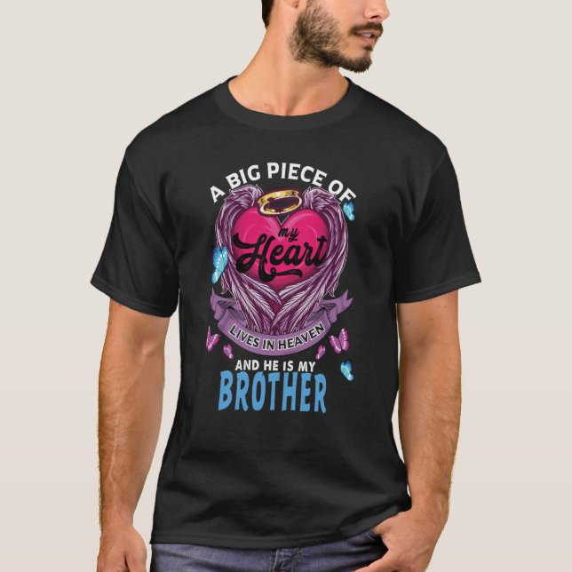 Ein großes Stück meines Herzens lebt im Himmel und T-Shirt (Vorderseite)