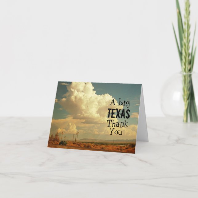 Ein großes Texas Vielen Dank Dankeskarte (Vorderseite)