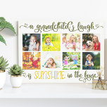Ein Großkinder-Lächeln 8 Fotokollage Hand geschrie Leinwanddruck<br><div class="desc">Erstellen Sie Ihre eigenen gepackten Canvas für die besonderen Großeltern. Die Formulierung lautet "das Lachen eines Enkels ist im Haus sonnig" und ist in verzierter Kalligraphie, in olivgrün und goldgelb geschrieben. Die Vorlage ist für Sie bereit, um Ihre eigenen Fotos mit den Enkeln in Set zu setzen. Ihre Bilder werden...</div>