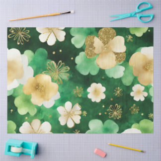 Ein grün-goldenes St. Patricks-Serien-Design #7 Seidenpapier