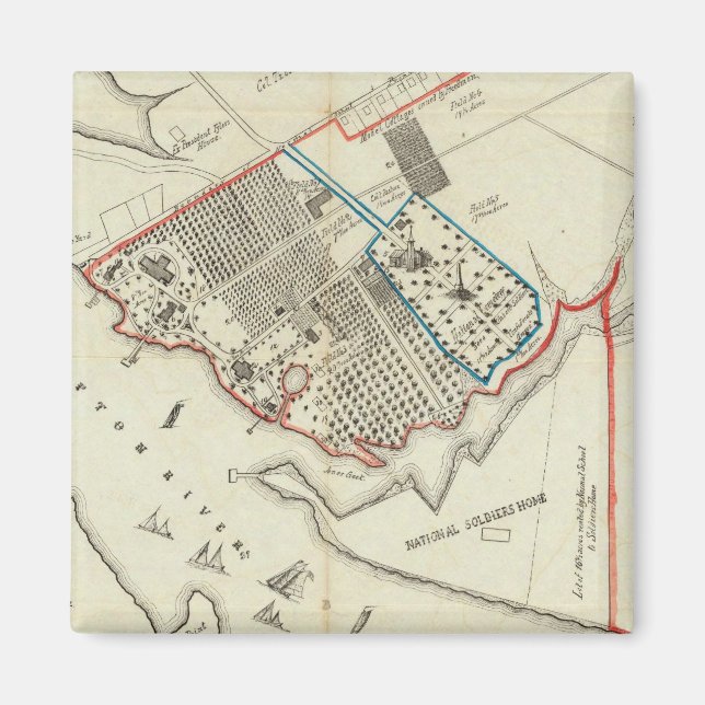 Ein Grundstücksplan des Hampton-Normalen Magnet (Vorne)