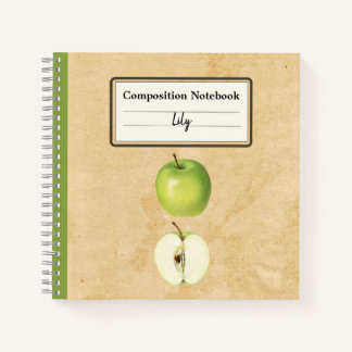 Ein grüner Apfel und eine halbe Personalisierte Zu Notizbuch