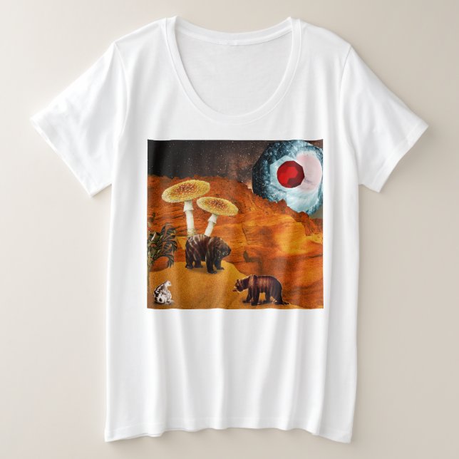 Ein grüner, atmender Planet Große Größe T-Shirt (Design vorne)