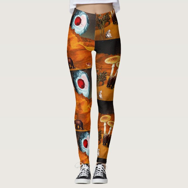 Ein grüner, atmender Planet Leggings (Vorderseite)
