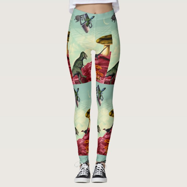 Ein grüner, atmender Planet Leggings (Vorderseite)
