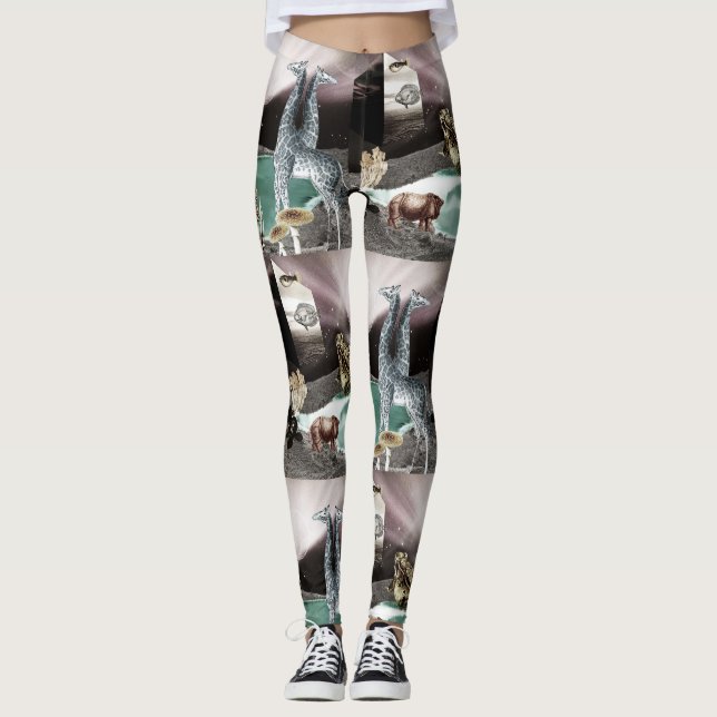 Ein grüner, atmender Planet Leggings (Vorderseite)