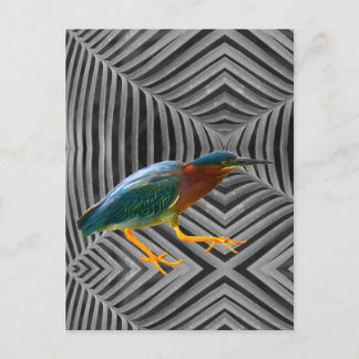 Ein grüner Held und eine wunderschöne abstrakte Ku Postkarte