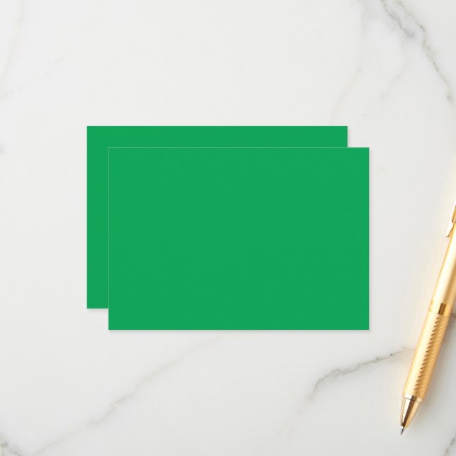 ein grüner Hintergrund mit Begleitkarte (Vorderseite/Rückseite Beispiel)