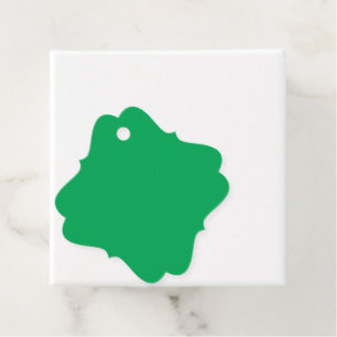 ein grüner Hintergrund mit Geschenkanhänger
