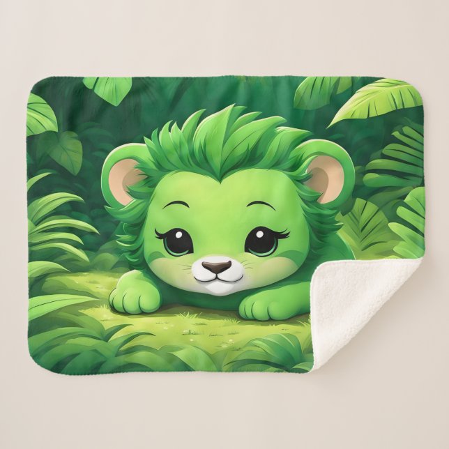 Ein grüner Löwengürtel im Dschungel Sherpadecke (Vorderseite (Horizontal))