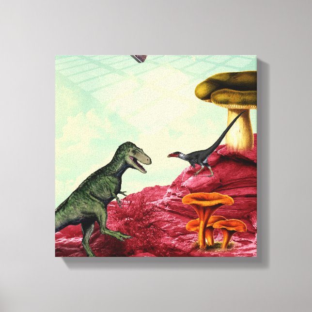 Ein grüner und atmungsaktiver Planet Leinwanddruck (Vorderseite)