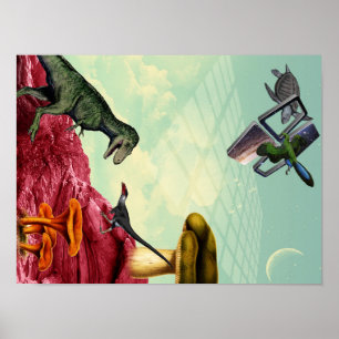 Ein grüner und atmungsaktiver Planet Poster
