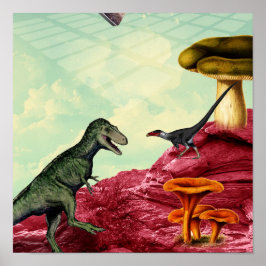 Ein grüner und atmungsaktiver Planet Poster