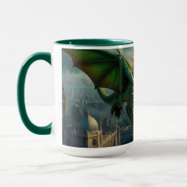 Ein grüner walisischer Drache Terrorizes London Tasse