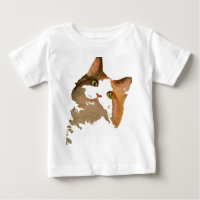 Ein grünes Mit Augen Calico Katze Kunstportrait