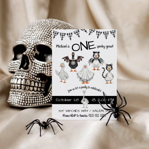 EIN Gruseliger Gans! Halloween Erste Geburtstagsf Einladung