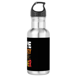 Ein gruseliger Halloween-Lehrer-Design_1 Edelstahlflasche