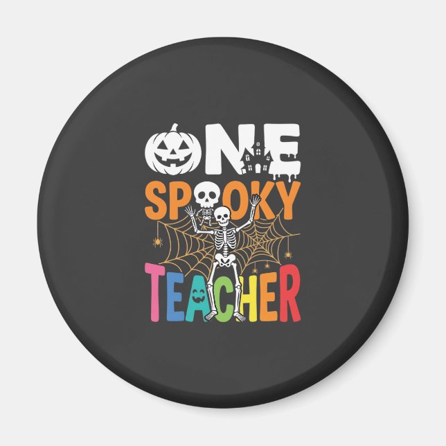 Ein gruseliger Halloween-Lehrer-Design_1 Magnet (Vorne)