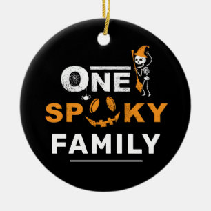 Ein gruseliger Halloween-Passfamilienkostüm Keramik Ornament