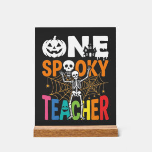 Ein gruseliger Lehrer Halloween-Design_1 Acrylschild
