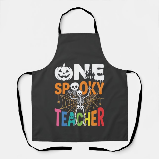 Ein gruseliger Lehrer Halloween-Design_1 Schürze (Vorderseite)